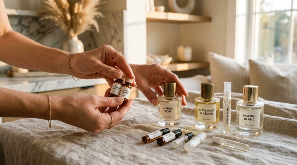 Close-up lifestyle photograph of delicate hands holding smal