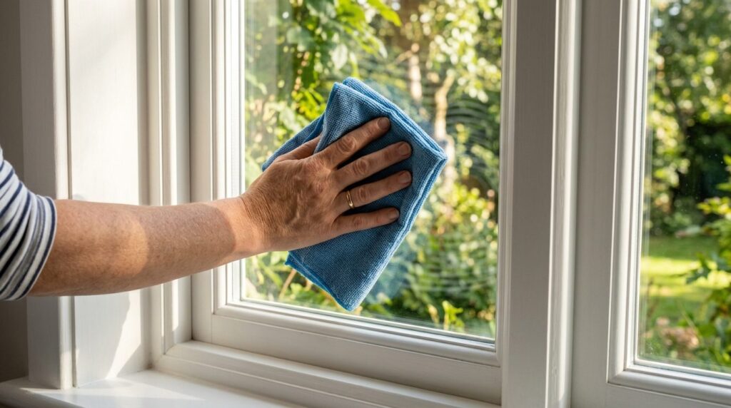 Close-up detailed shot of a homeowners hand using a microfi