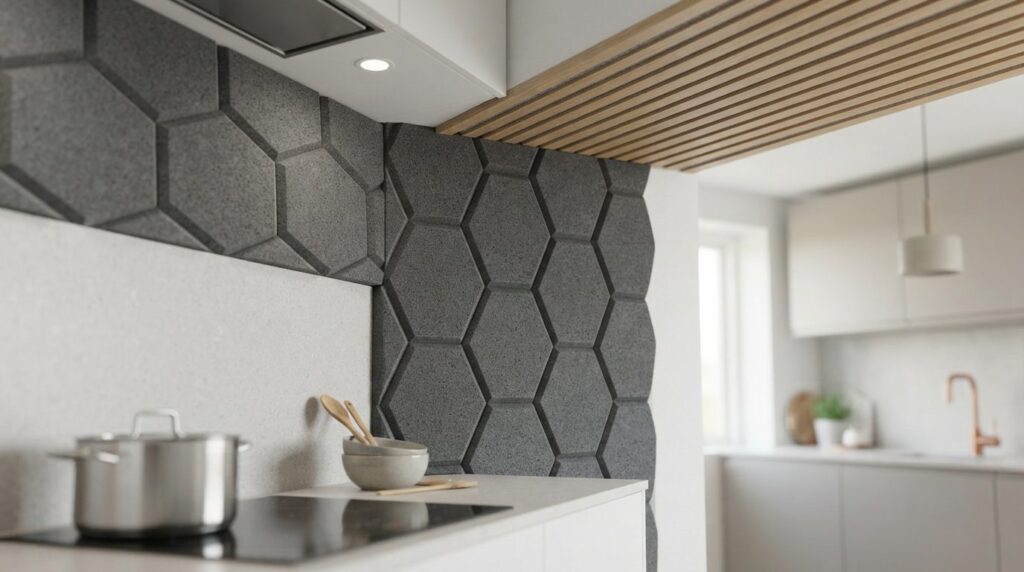 Close-up professional product photography of acoustic foam p